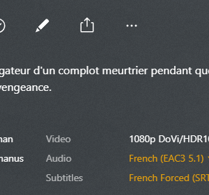 Plex audio and subtitle